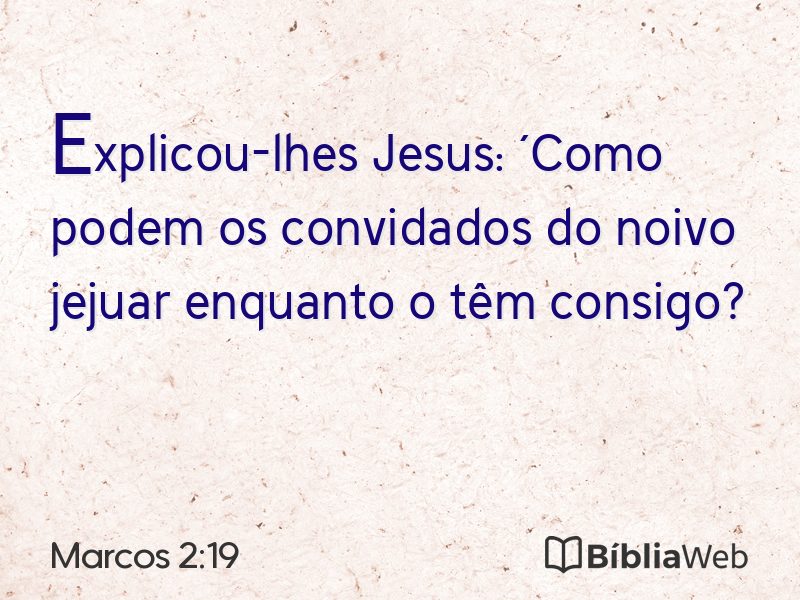Marcos 2:19 em imagem para compartilhar