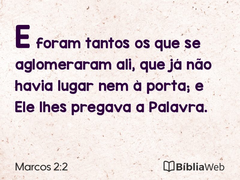 Marcos 2:2 em imagem para compartilhar