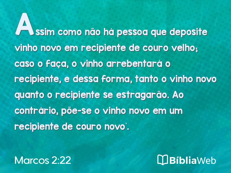 Marcos 2:22 em imagem para compartilhar