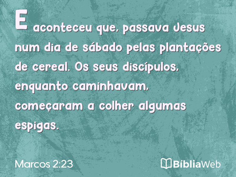 Marcos 2:23 em imagem para compartilhar
