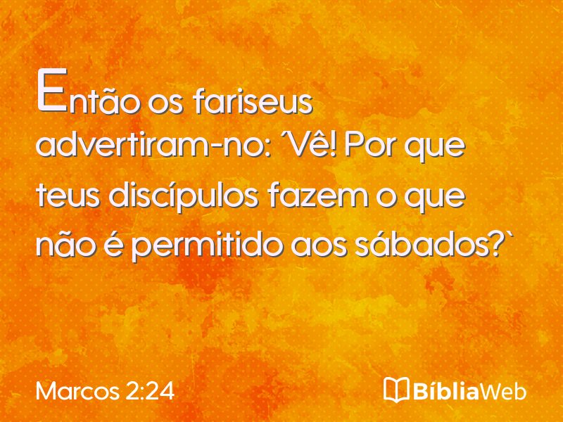 Marcos 2:24 em imagem para compartilhar