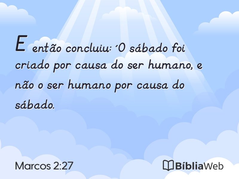 Marcos 2:27 em imagem para compartilhar