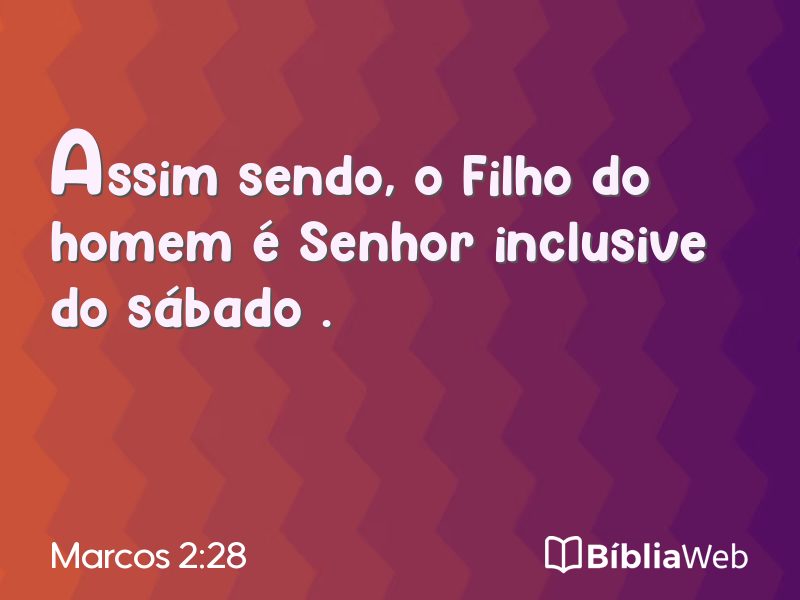 Marcos 2:28 em imagem para compartilhar