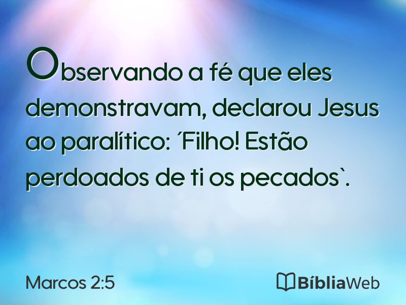 Marcos 2:5 em imagem para compartilhar