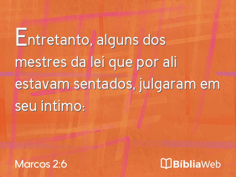 Marcos 2:6 em imagem para compartilhar