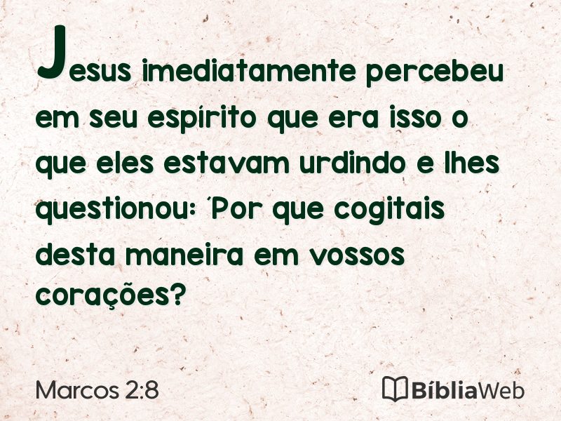Marcos 2:8 em imagem para compartilhar