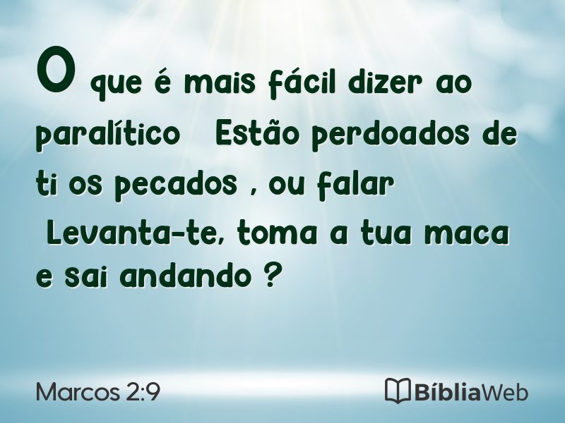 Marcos 2:9 em imagem para compartilhar