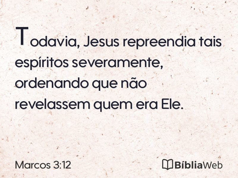 Marcos 3:12 em imagem para compartilhar