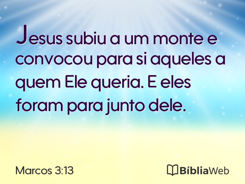 Marcos 3:13 em imagem para compartilhar