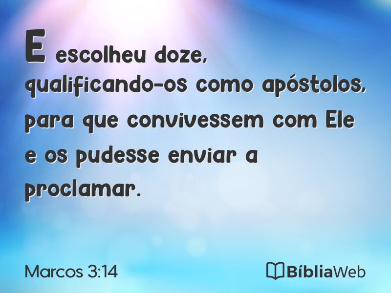 Marcos 3:14 em imagem para compartilhar