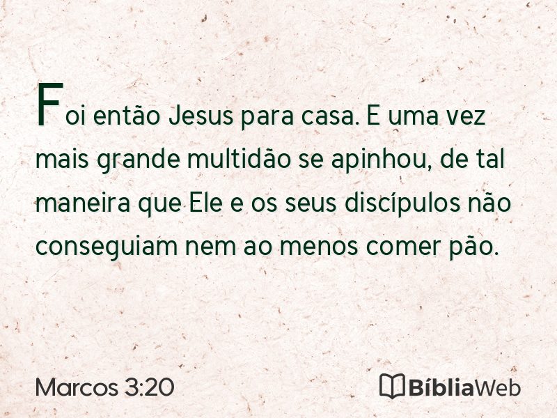 Marcos 3:20 em imagem para compartilhar