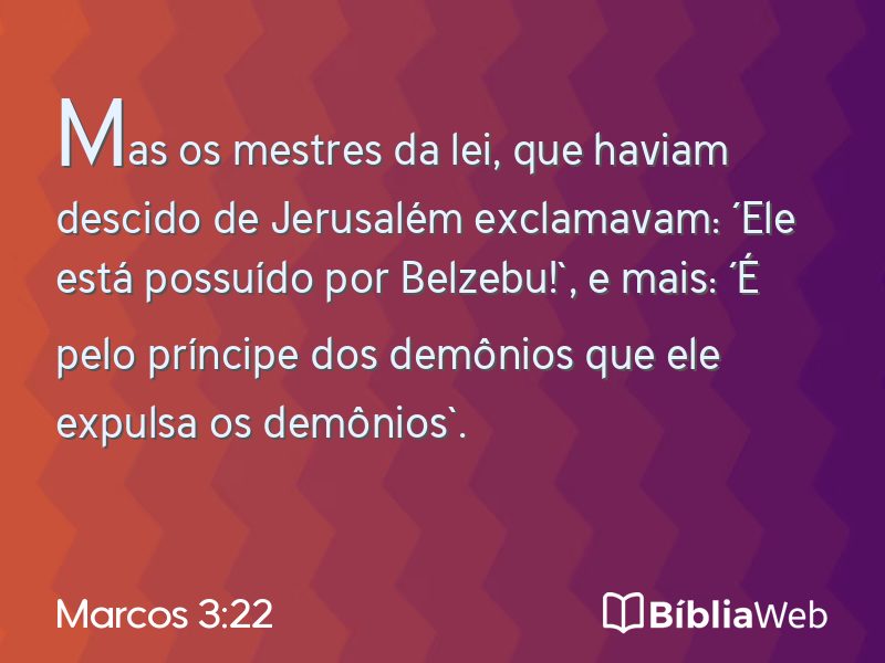Marcos 3:22 em imagem para compartilhar