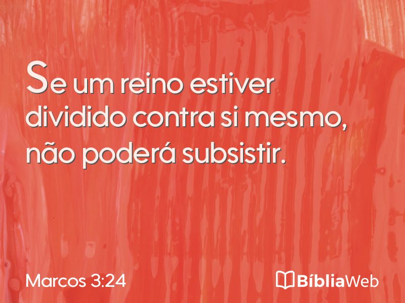 Marcos 3:24 em imagem para compartilhar
