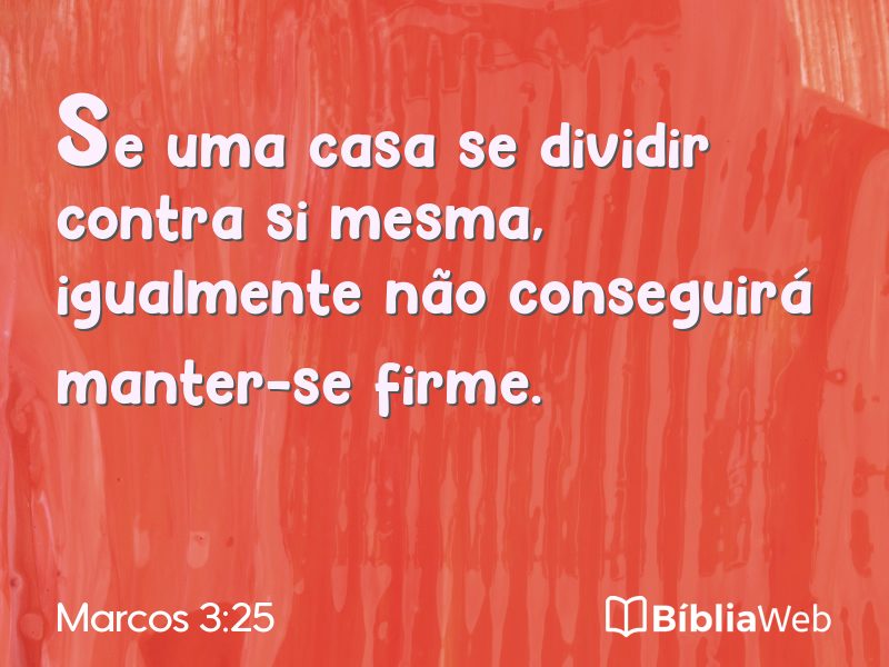 Marcos 3:25 em imagem para compartilhar