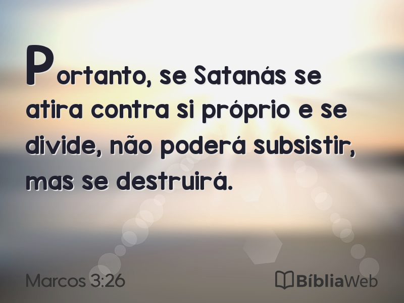 Marcos 3:26 em imagem para compartilhar