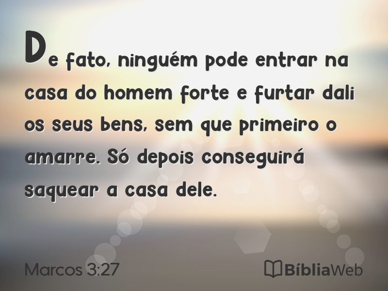 Marcos 3:27 em imagem para compartilhar