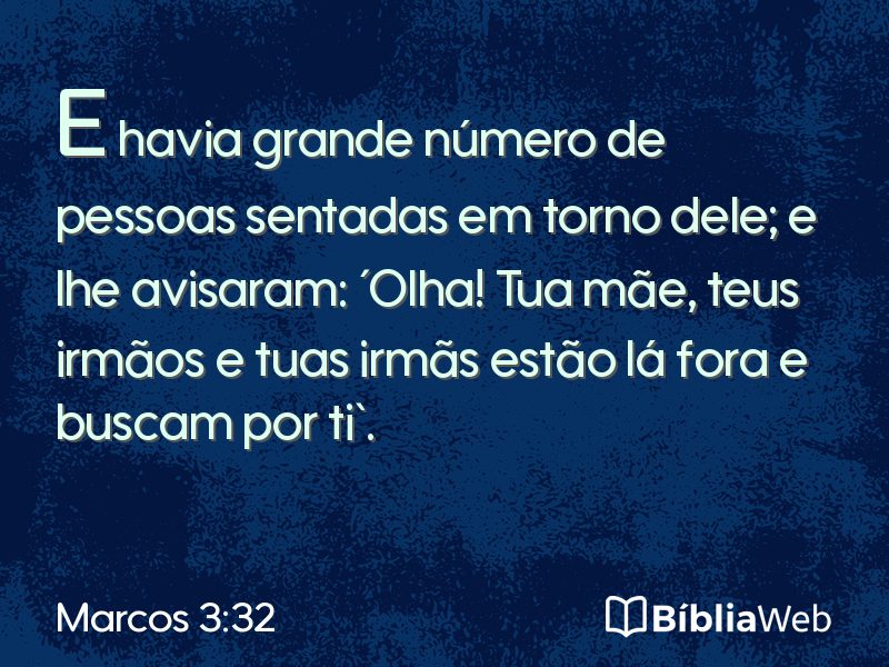 Marcos 3:32 em imagem para compartilhar
