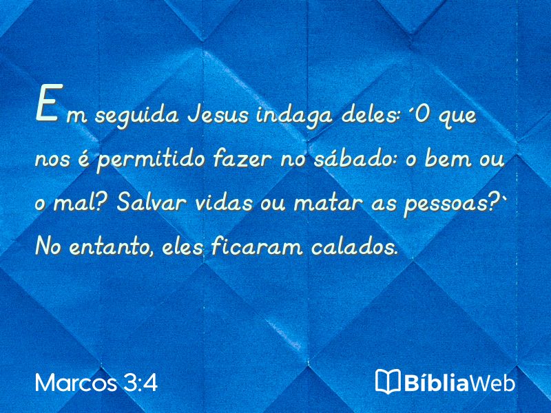 Marcos 3:4 em imagem para compartilhar