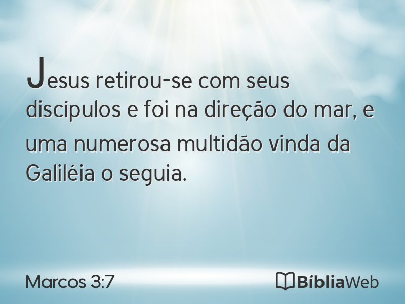 Marcos 3:7 em imagem para compartilhar