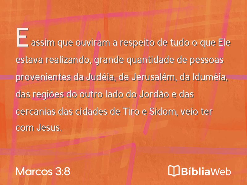 Marcos 3:8 em imagem para compartilhar