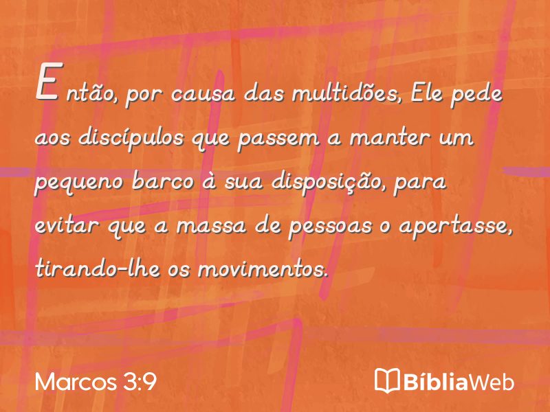Marcos 3:9 em imagem para compartilhar