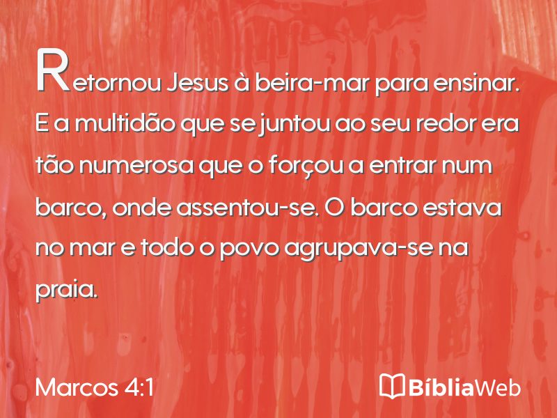 Marcos 4:1 em imagem para compartilhar