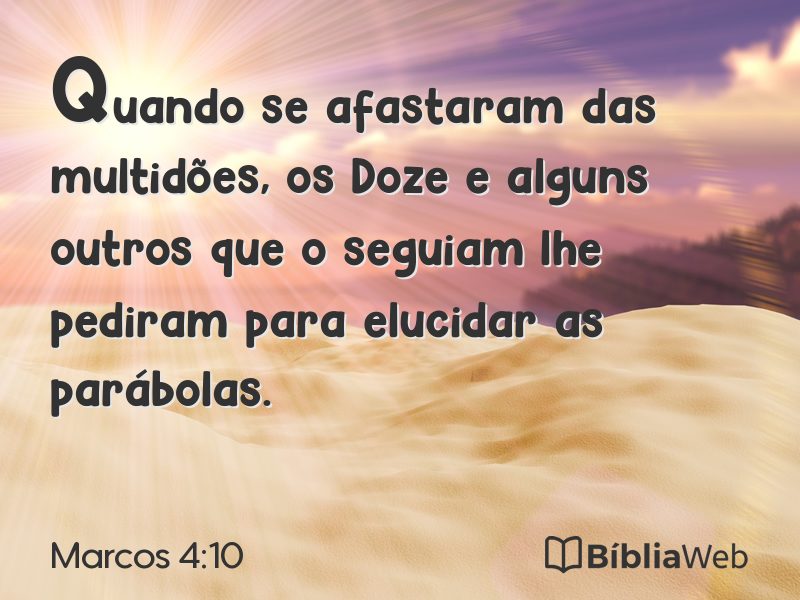 Marcos 4:10 em imagem para compartilhar