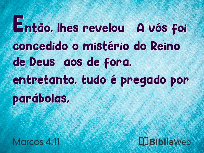 Marcos 4:11 em imagem para compartilhar