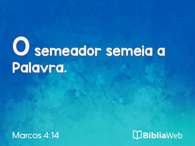 Marcos 4:14 em imagem para compartilhar