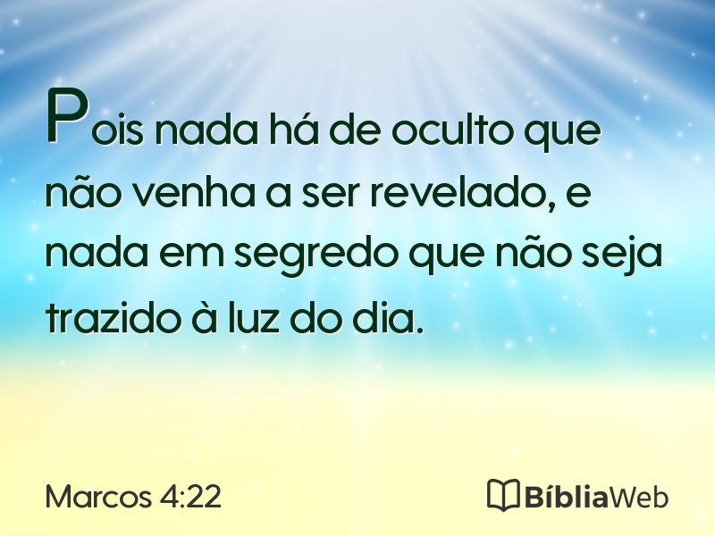 Marcos 4:22 em imagem para compartilhar