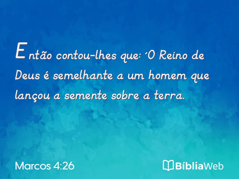 Marcos 4:26 em imagem para compartilhar