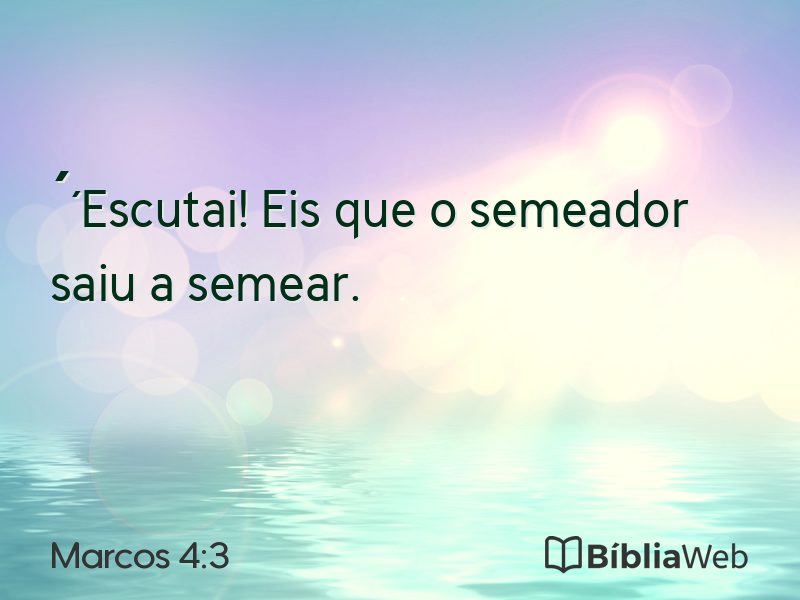 Marcos 4:3 em imagem para compartilhar