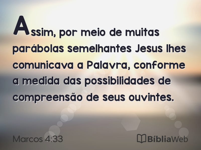 Marcos 4:33 em imagem para compartilhar