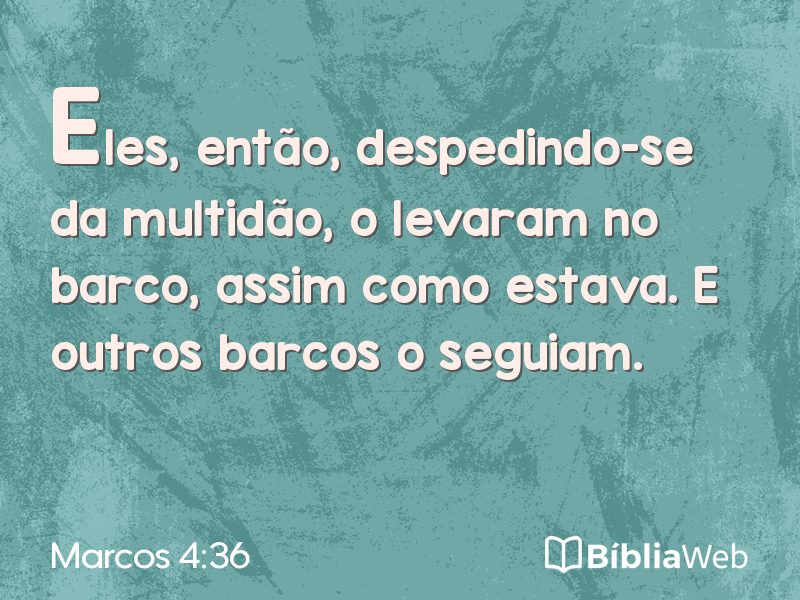 Marcos 4:36 em imagem para compartilhar