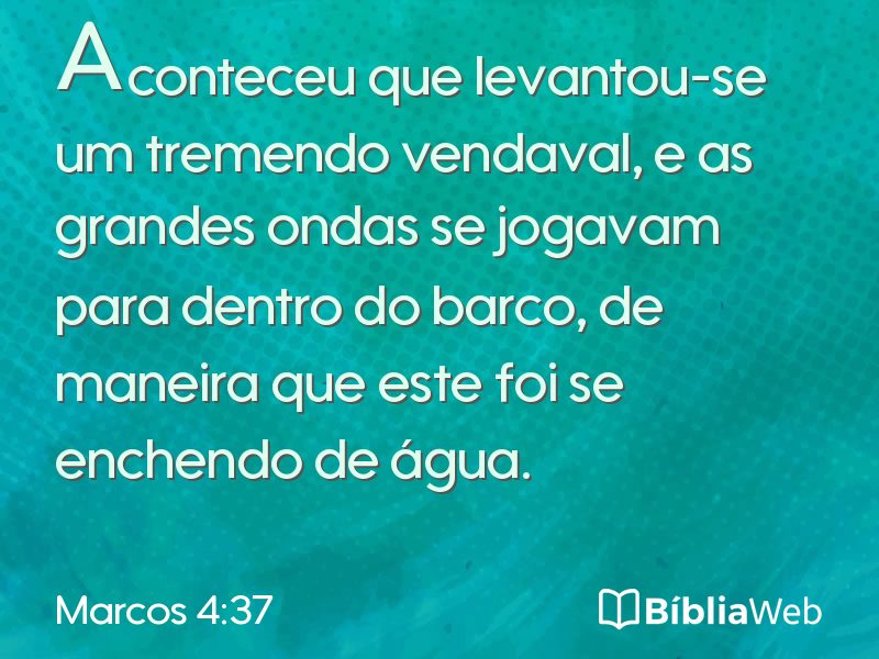 Marcos 4:37 em imagem para compartilhar