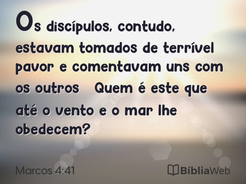 Marcos 4:41 em imagem para compartilhar
