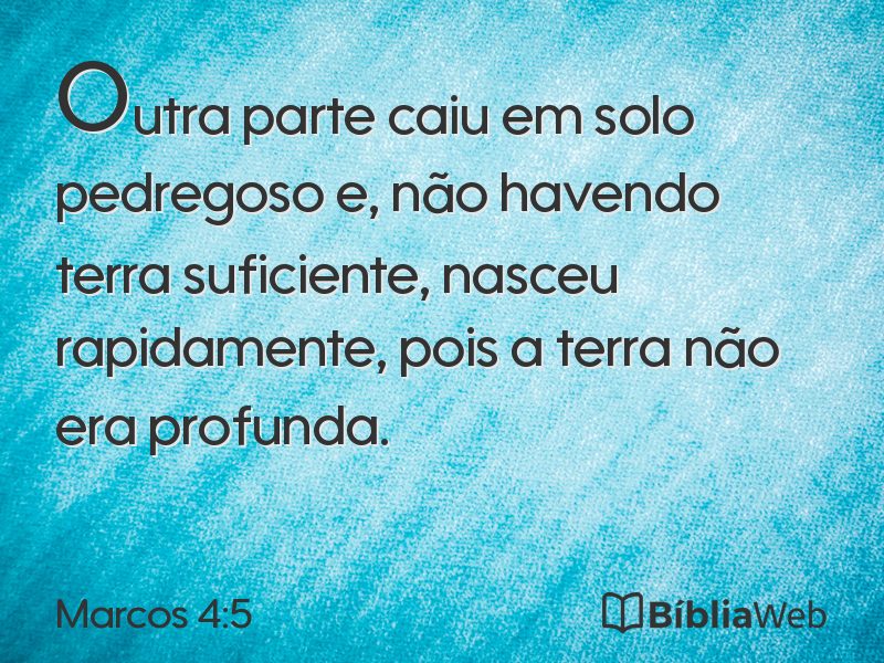 Marcos 4:5 em imagem para compartilhar