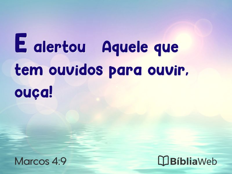 Marcos 4:9 em imagem para compartilhar