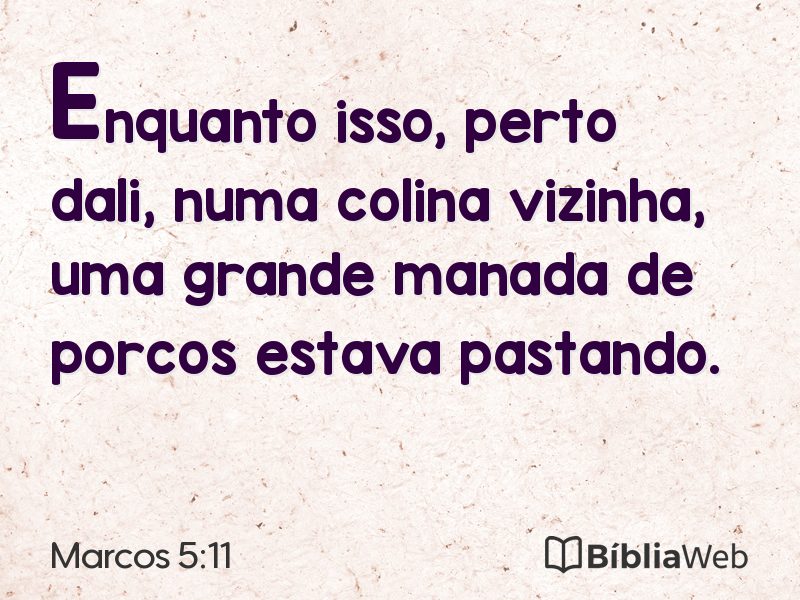 Marcos 5:11 em imagem para compartilhar