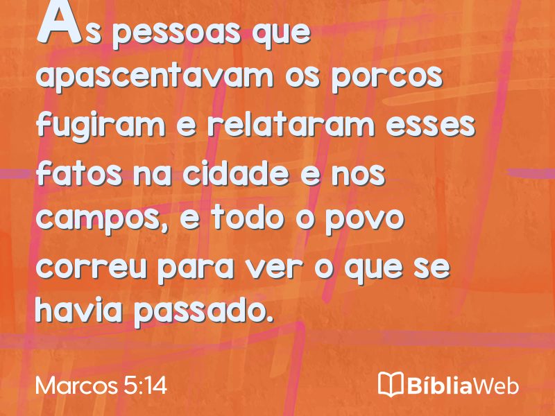Marcos 5:14 em imagem para compartilhar