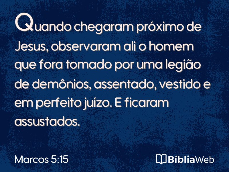 Marcos 5:15 em imagem para compartilhar