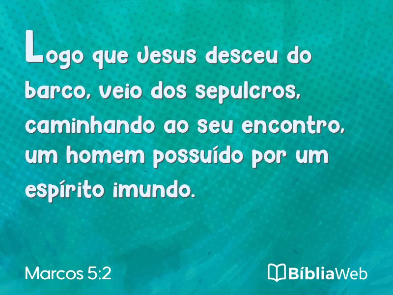 Marcos 5:2 em imagem para compartilhar