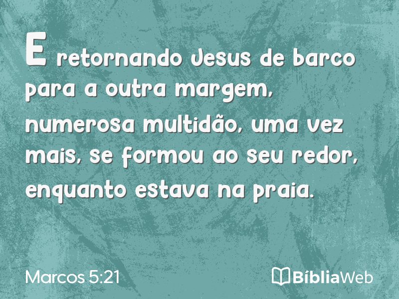 Marcos 5:21 em imagem para compartilhar