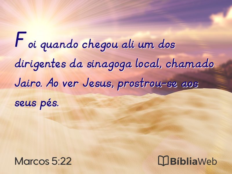 Marcos 5:22 em imagem para compartilhar