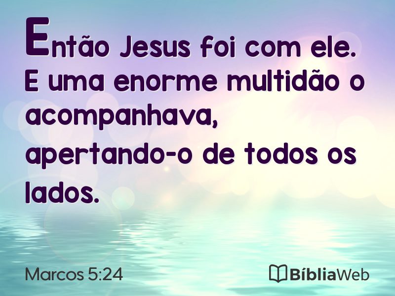 Marcos 5:24 em imagem para compartilhar