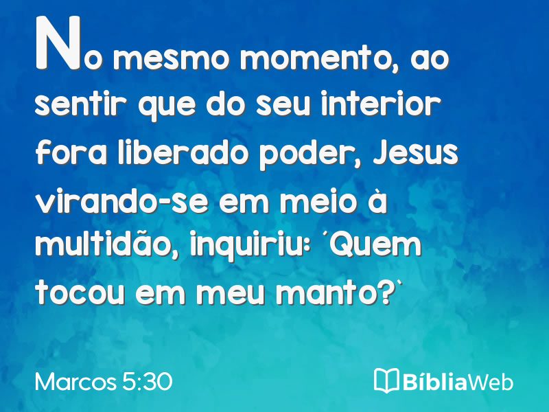 Marcos 5:30 em imagem para compartilhar