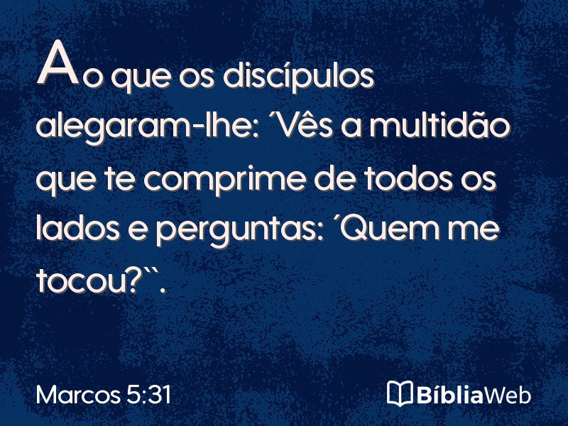 Marcos 5:31 em imagem para compartilhar