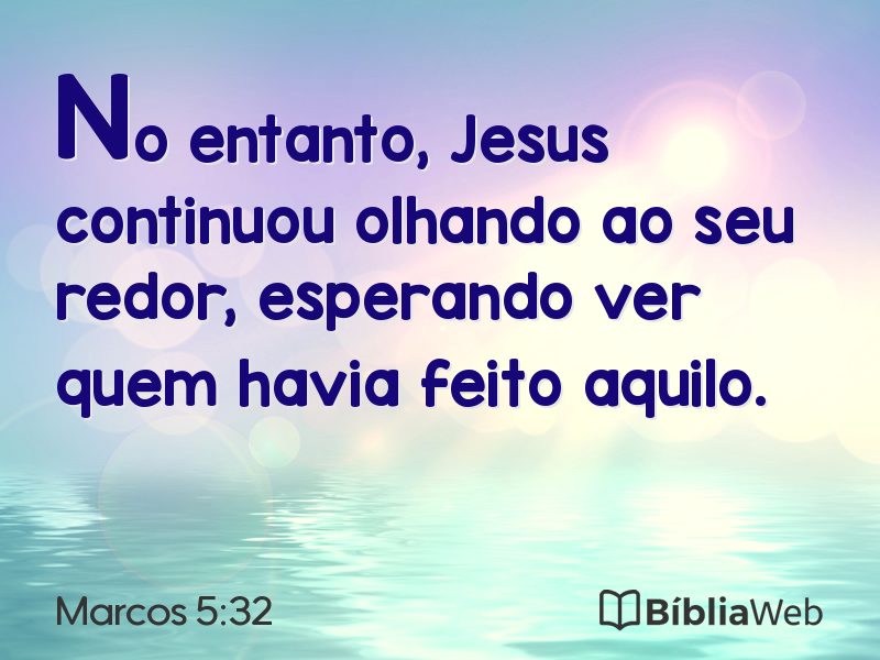 Marcos 5:32 em imagem para compartilhar