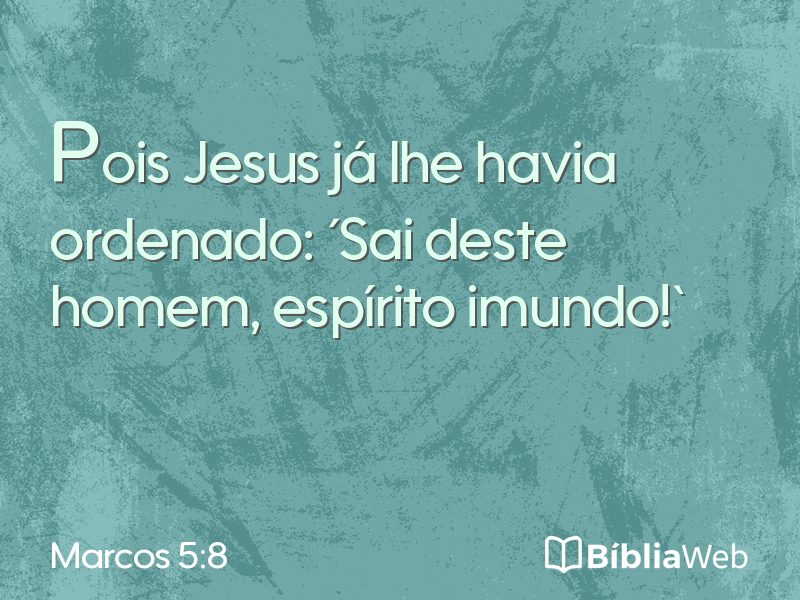 Marcos 5:8 em imagem para compartilhar