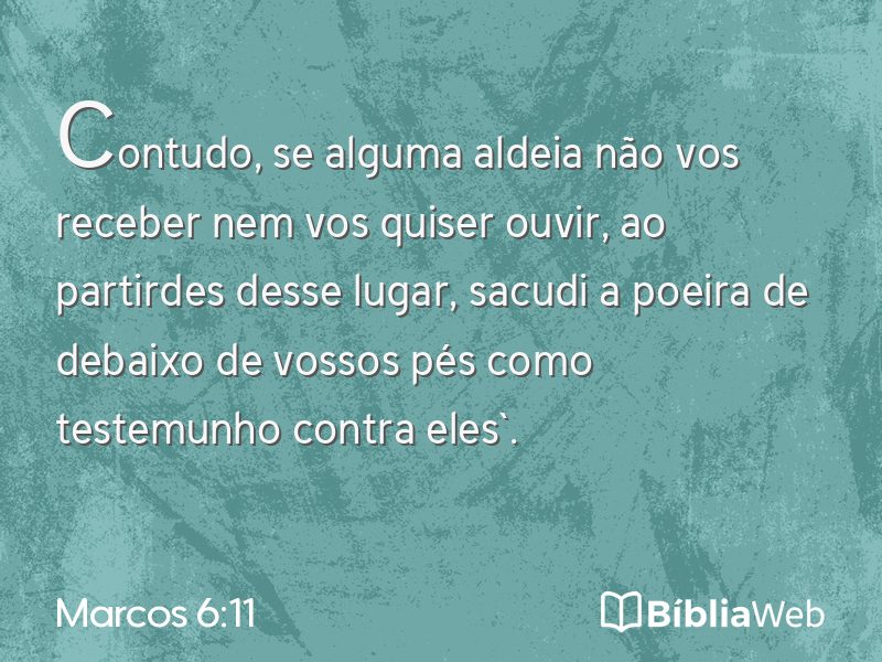 Marcos 6:11 em imagem para compartilhar